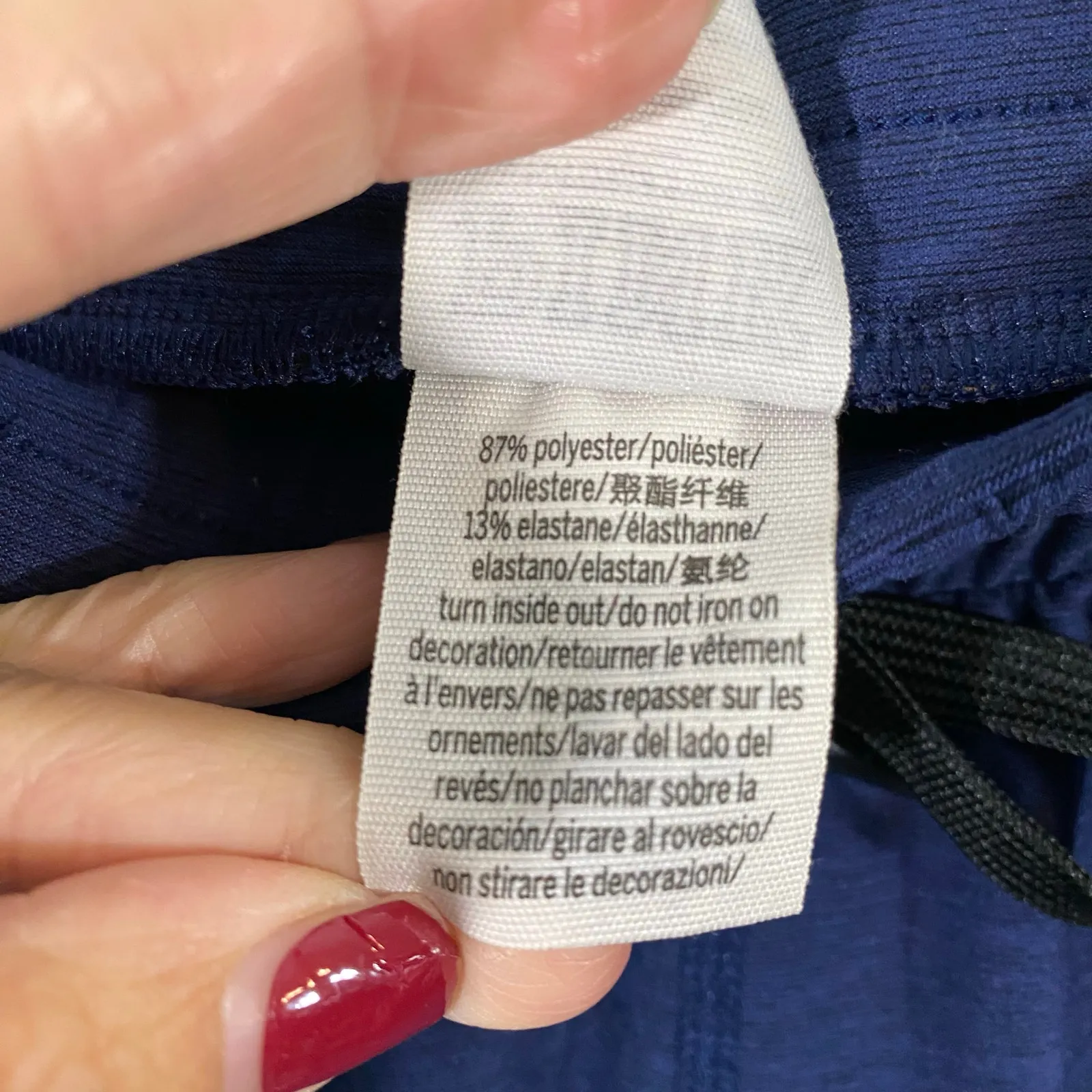 PINK Victoria's Secret Women Navy Athletic Pull On Jogger Size L - Image 5