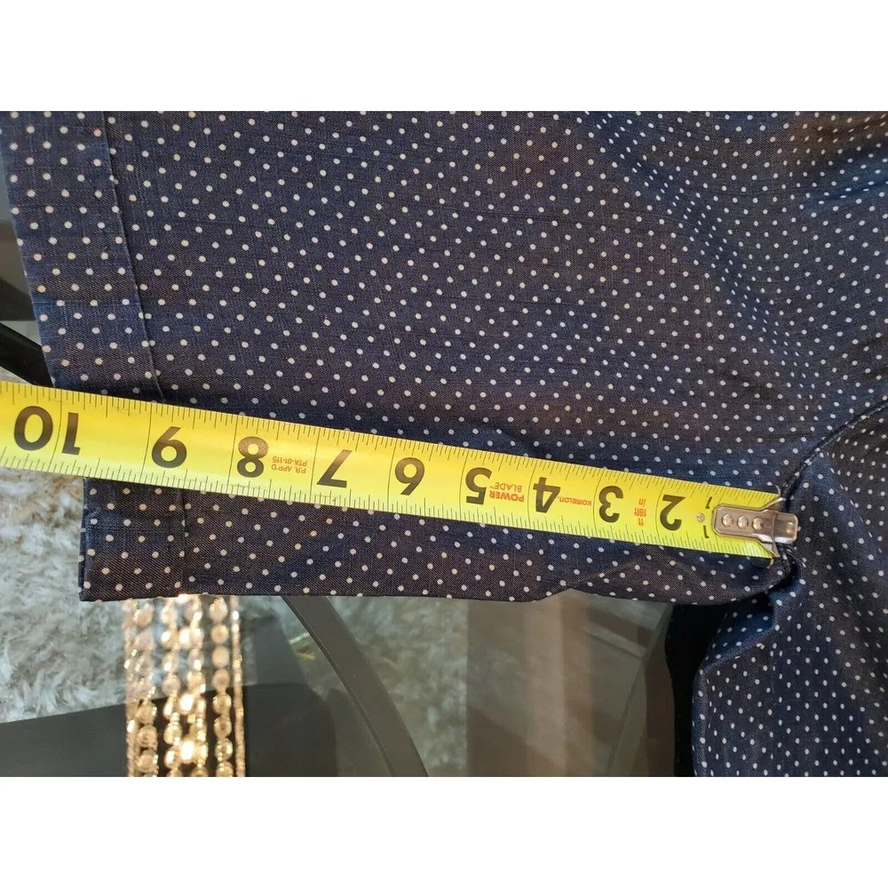 Chico's Women's Blue Cotton Ultimate Fit Comfort Waist Bermuda Shorts Size 2 - Image 12