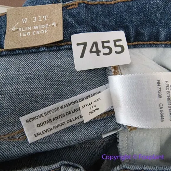 New! Madewelll the Tall Slim Wide-Leg Jeans in‎ Crownridge Wash, size 31T - Image 16