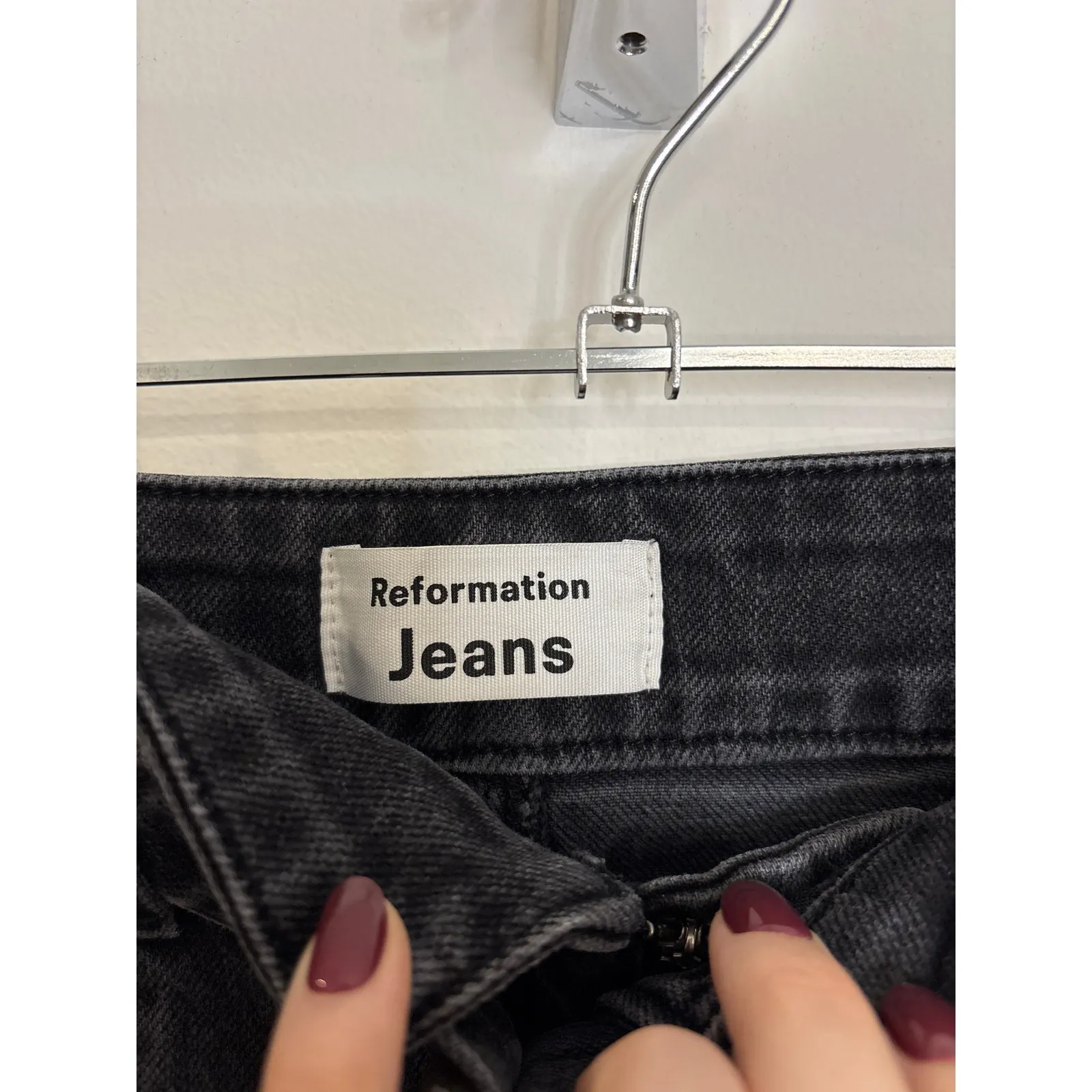 Reformation Jeans Womens 25 Black Kayo High Skinny Erie Wash Made in USA - Image 4