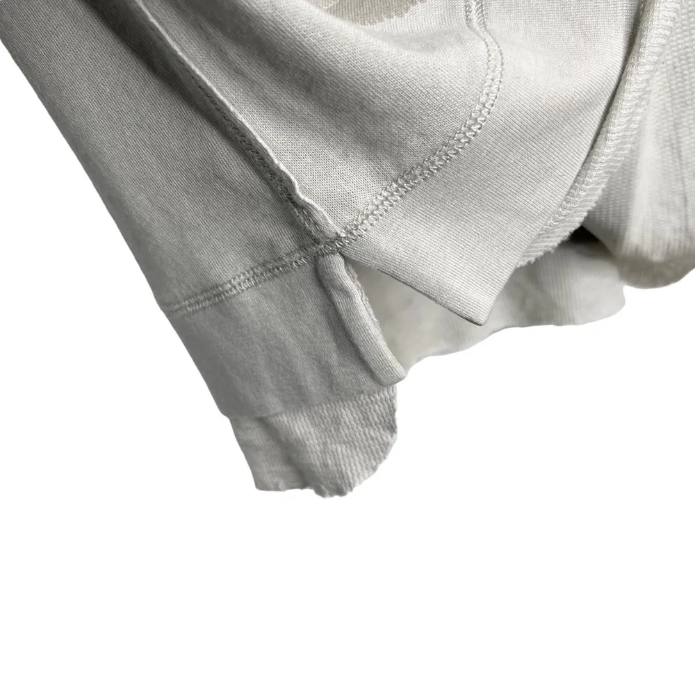 Aeropostale Gray Rose Print Thermal Trim Pullover Sweatshirt - Image 3