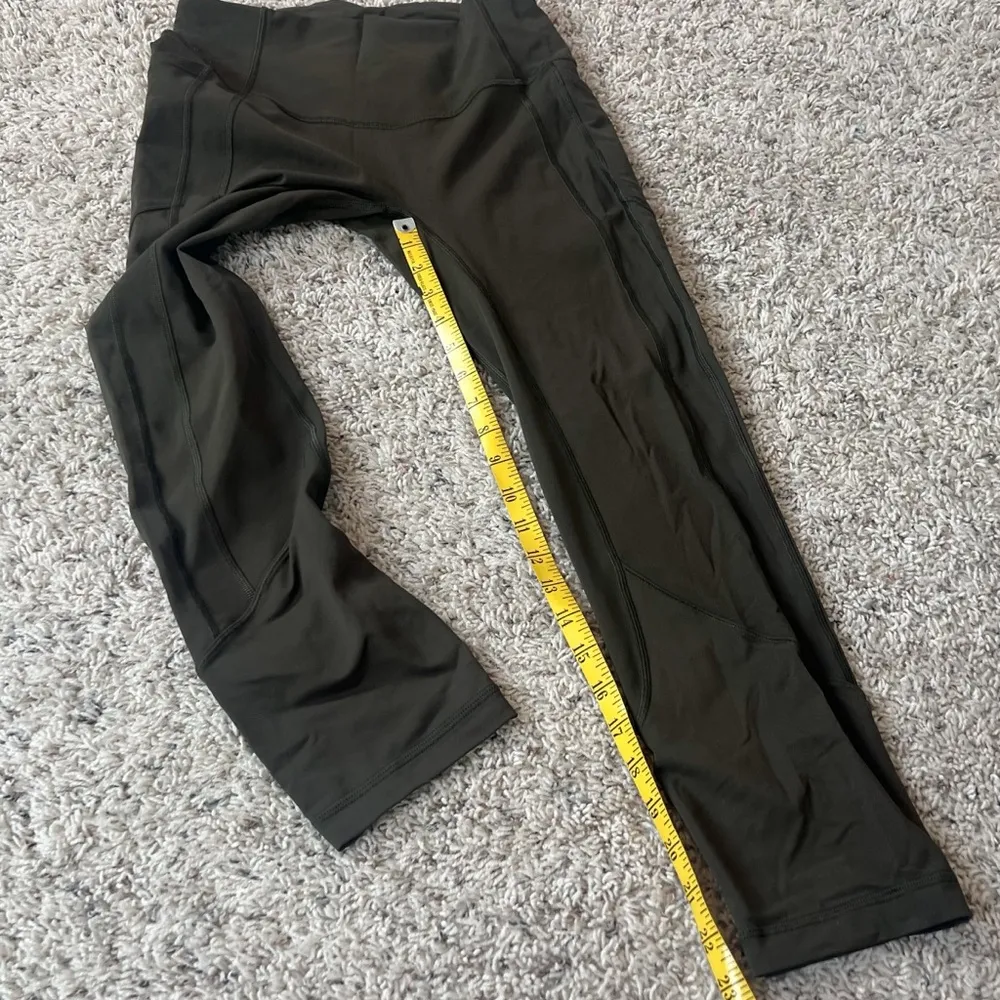 Lululemon Athletica High Rise All The Right Places Crop II 23” Sz 6 Dark Olive - Image 11