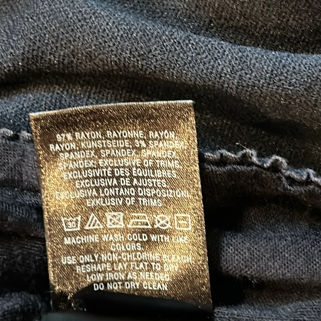 Anthropologie Maeve Sasha Navy Fit and Flare Textured Long Sleeve Dress Small - Image 12