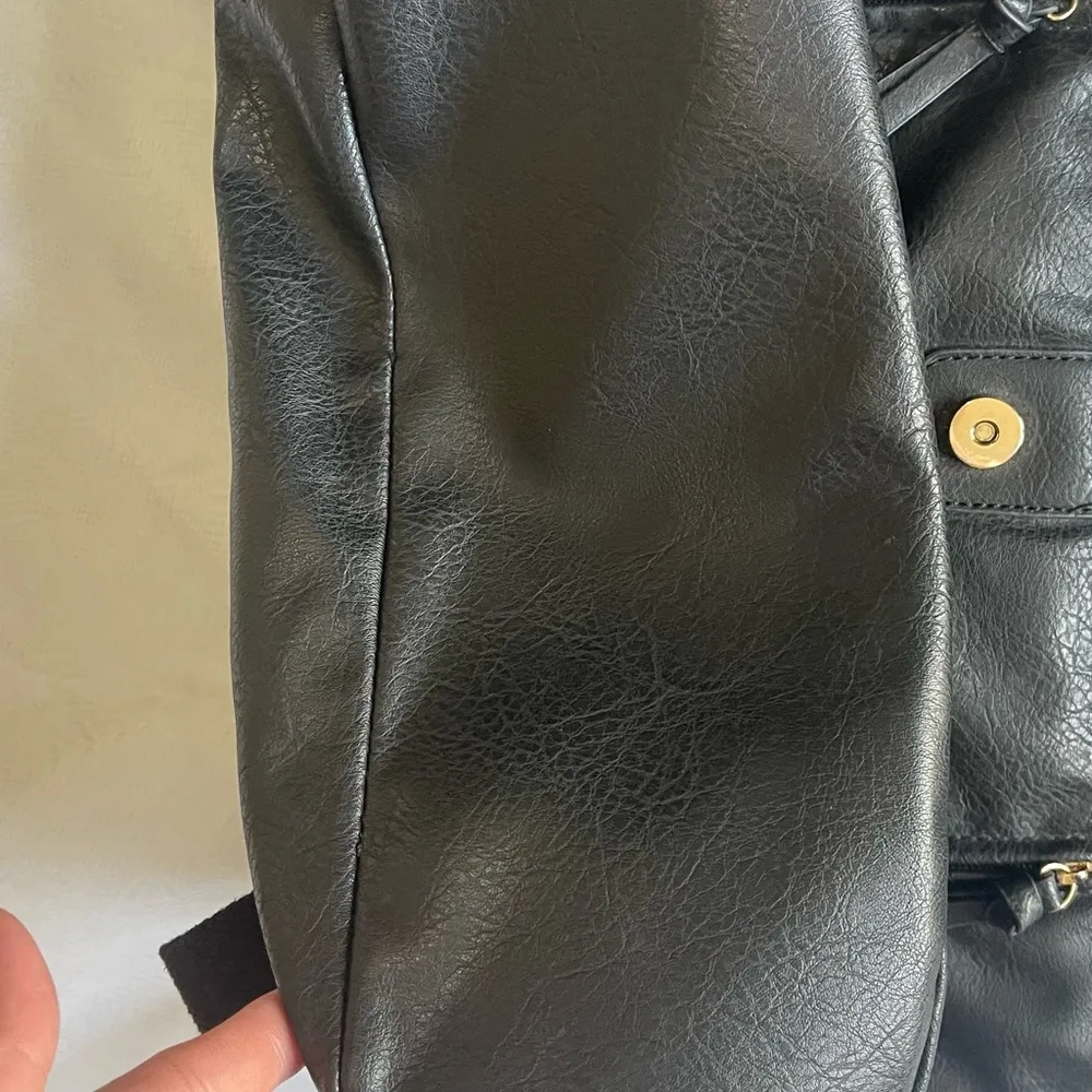 Black Backpack with Fold - Image 7