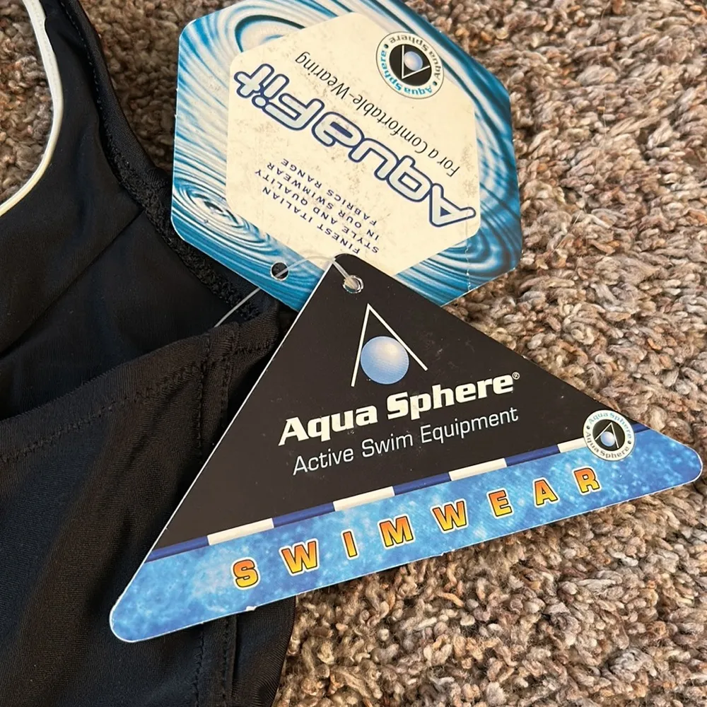 New Aqua Sphere Aqua Fit Women’s Black 1 Pc Swim Suit US 8 - Image 6