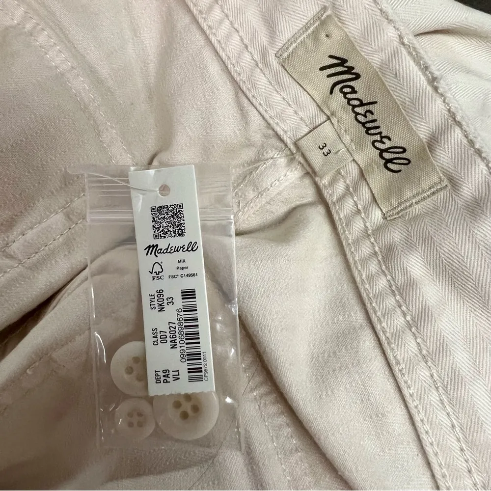 NEW Madewell Perfect Vintage Wide Leg Pant Utility Edition Vintage Linen 33 NWT - Image 9