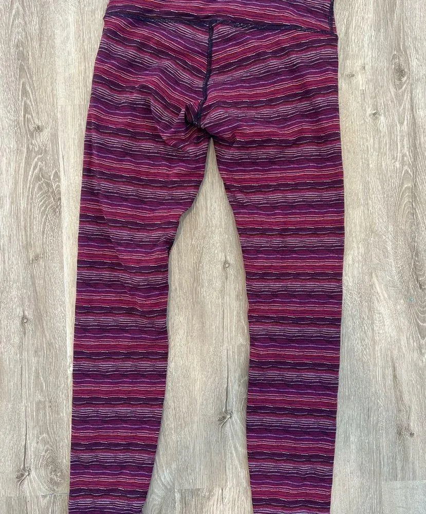 Lululemon Wunder Under Pant III Legging Space Dye Twist Regal Plum Alarming Sz 6 - Image 7