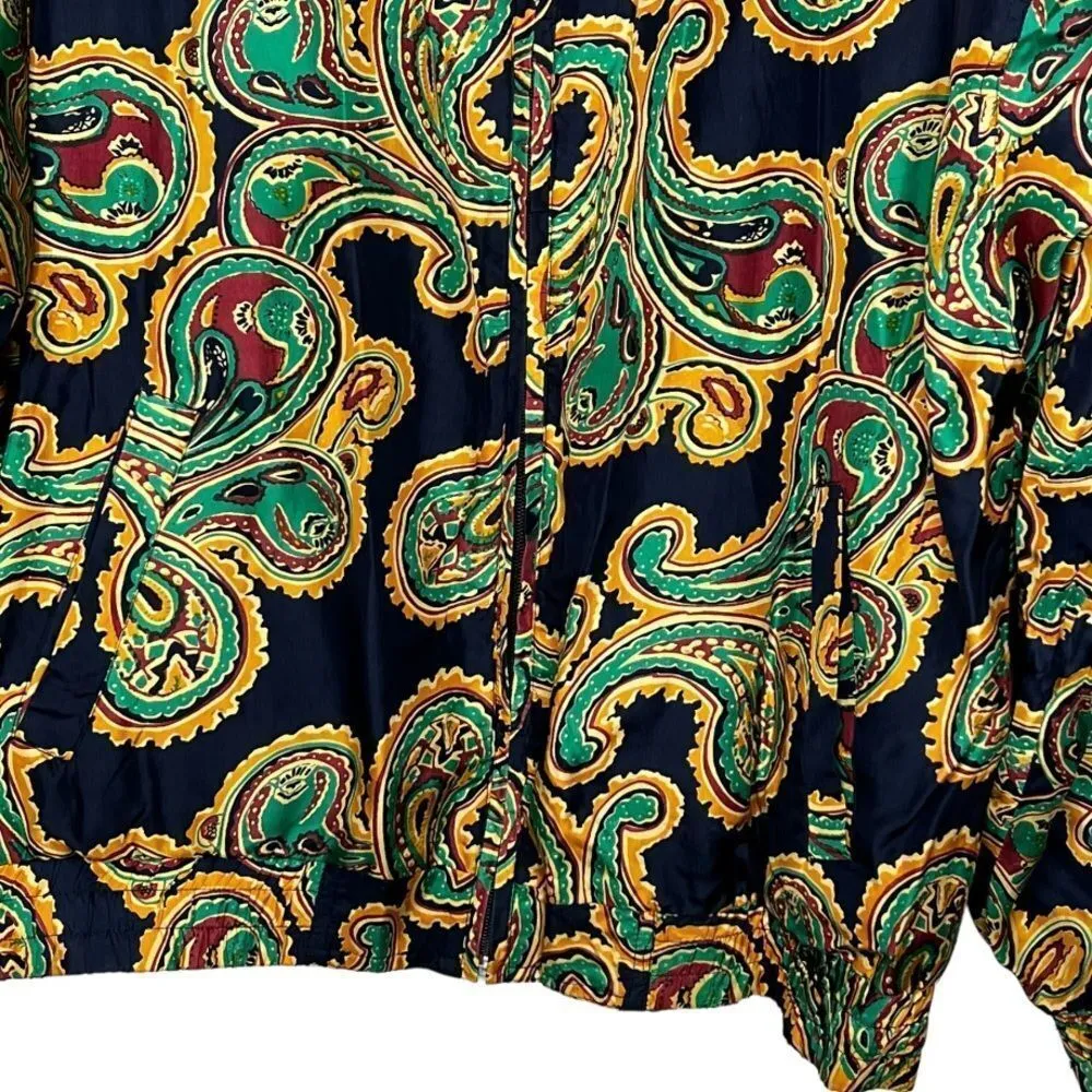 Vintage Rhoda Lynn Silk Jacket‎ Blue Size M - Image 5