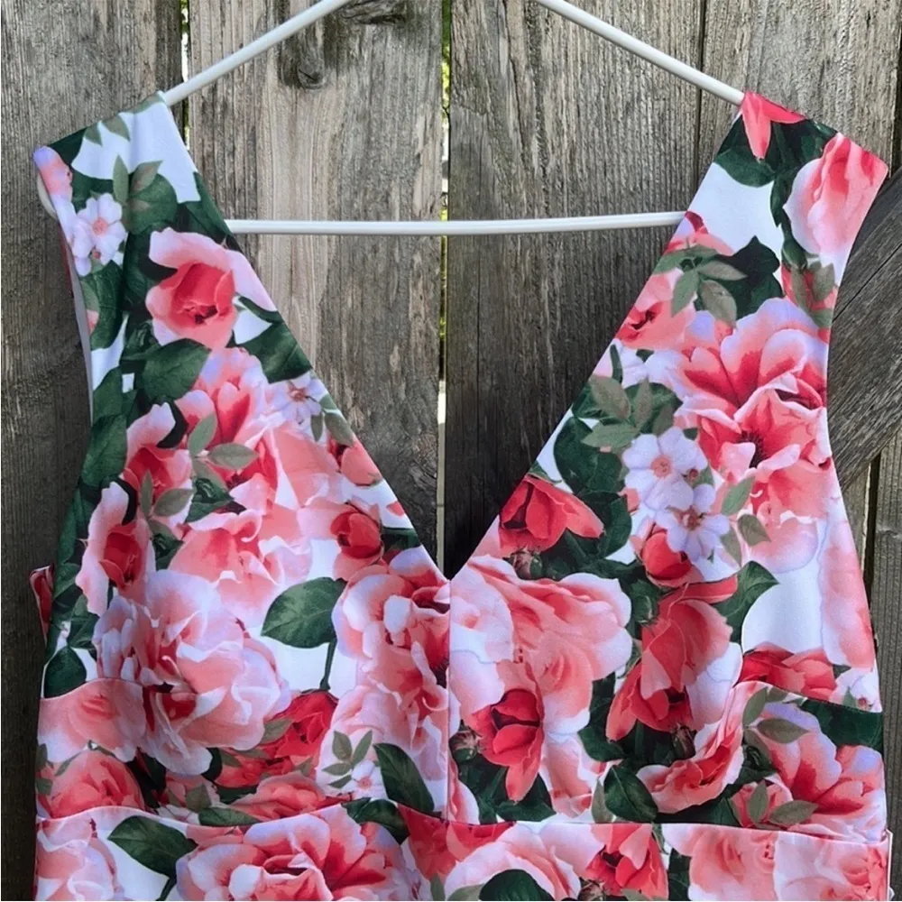 NWT Calvin Klein Dress Floral High Low Hem Size 16W - Image 4