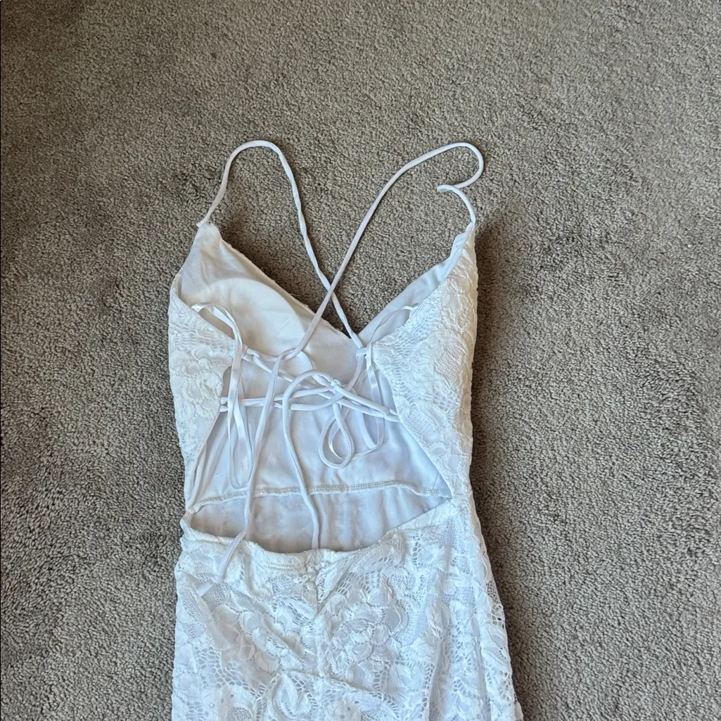 Windsor White Floral Lace Dress SIZE S - Image 7