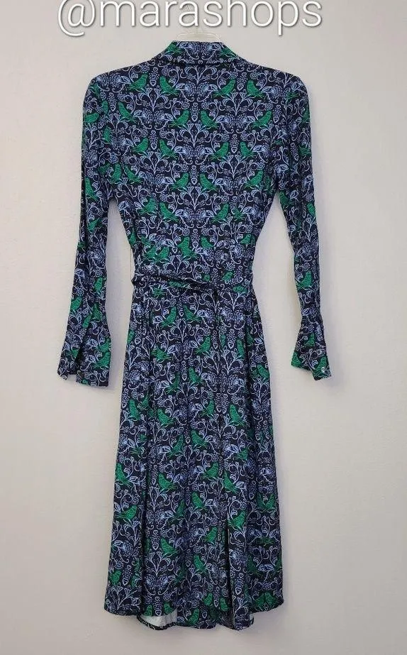 Boden Ottilie Bird Print Shirt Dress Size 6P - Image 6