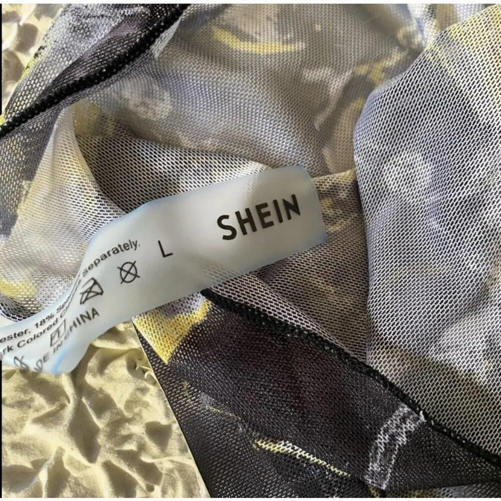 Shein Women's 3 Piece Bikini Set with Mesh Beach Skirt Size Large NWOT - Image 6