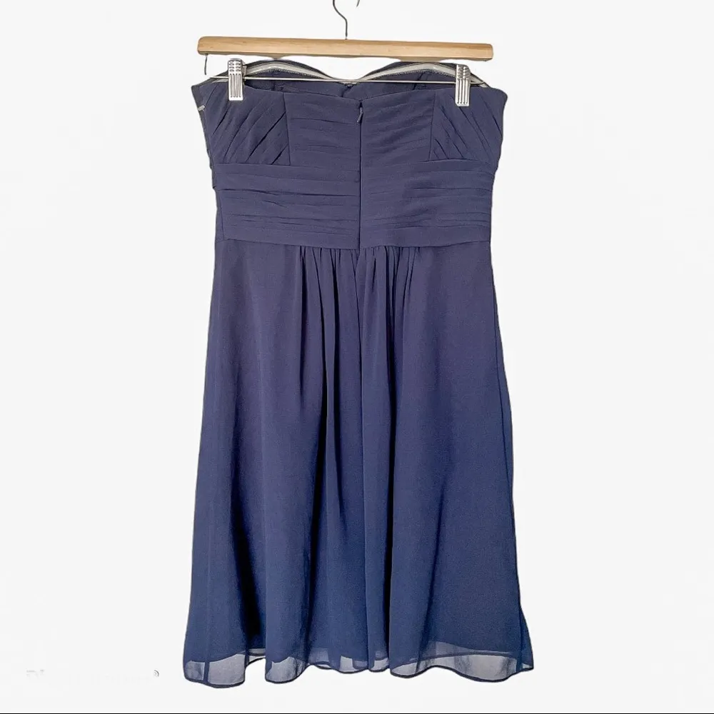 NWT Bill Levkoff Navy Blue Strapless Sweetheart Neckline Formal Dress Size 6 - Image 6