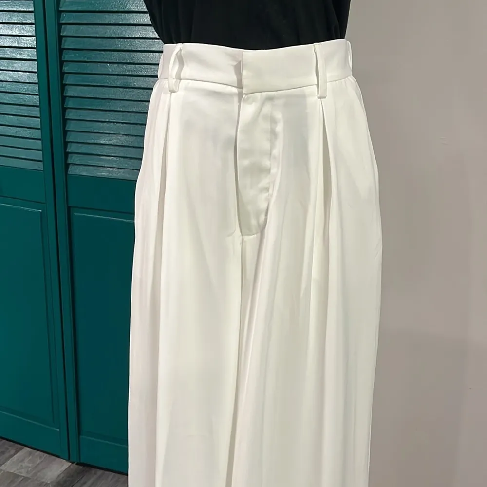 Tronjori NWT Women High Waist Casual Wide Leg Long Palazzo Pants - Image 4