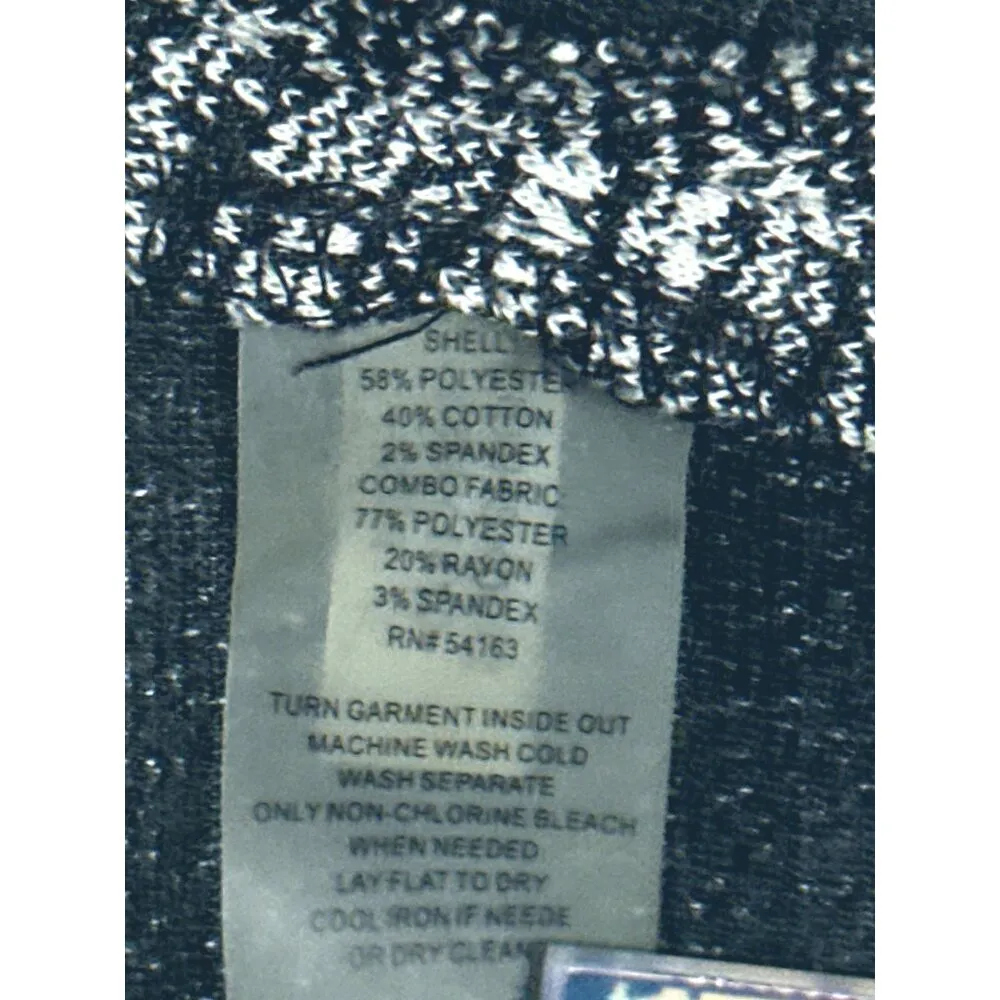 Calvin Klein Womens Black and White Textured Knit Dress Size 12 With Belt - Image 5