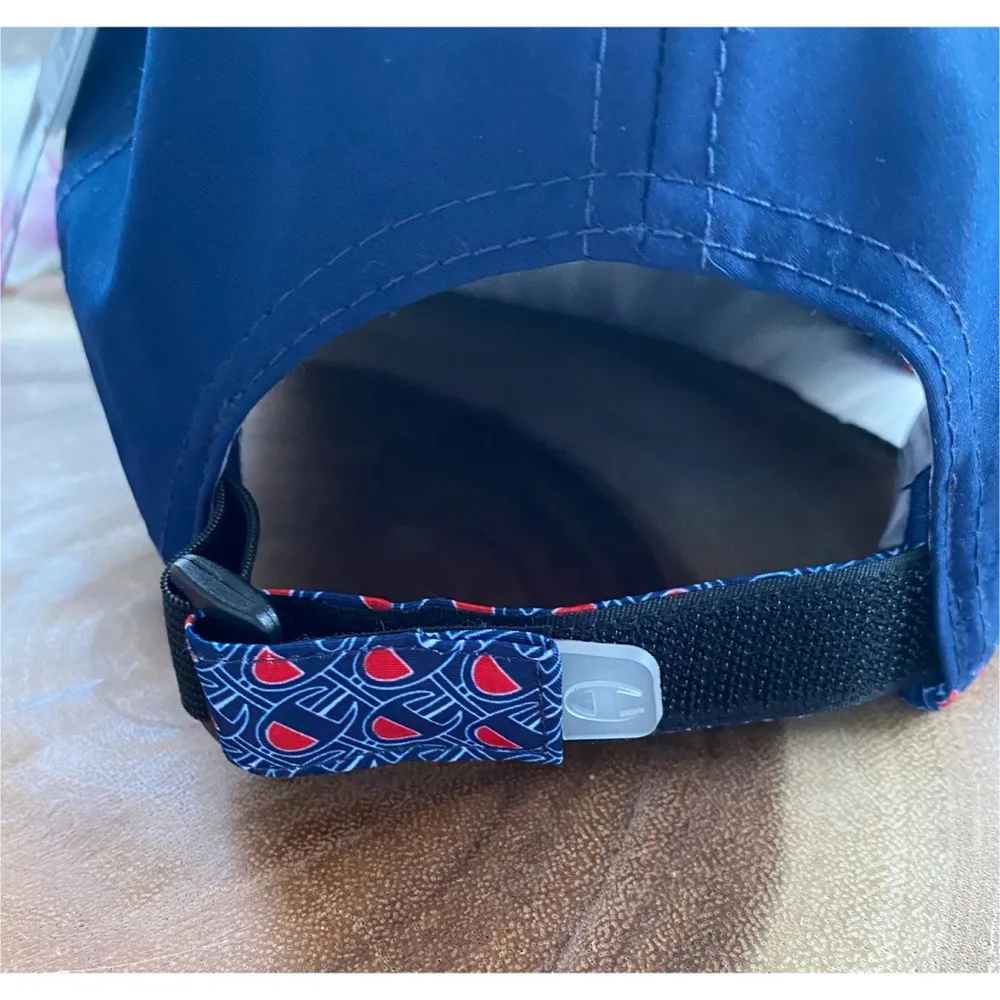 NWT Champion Navy Logo Print Trim Cap - Image 8