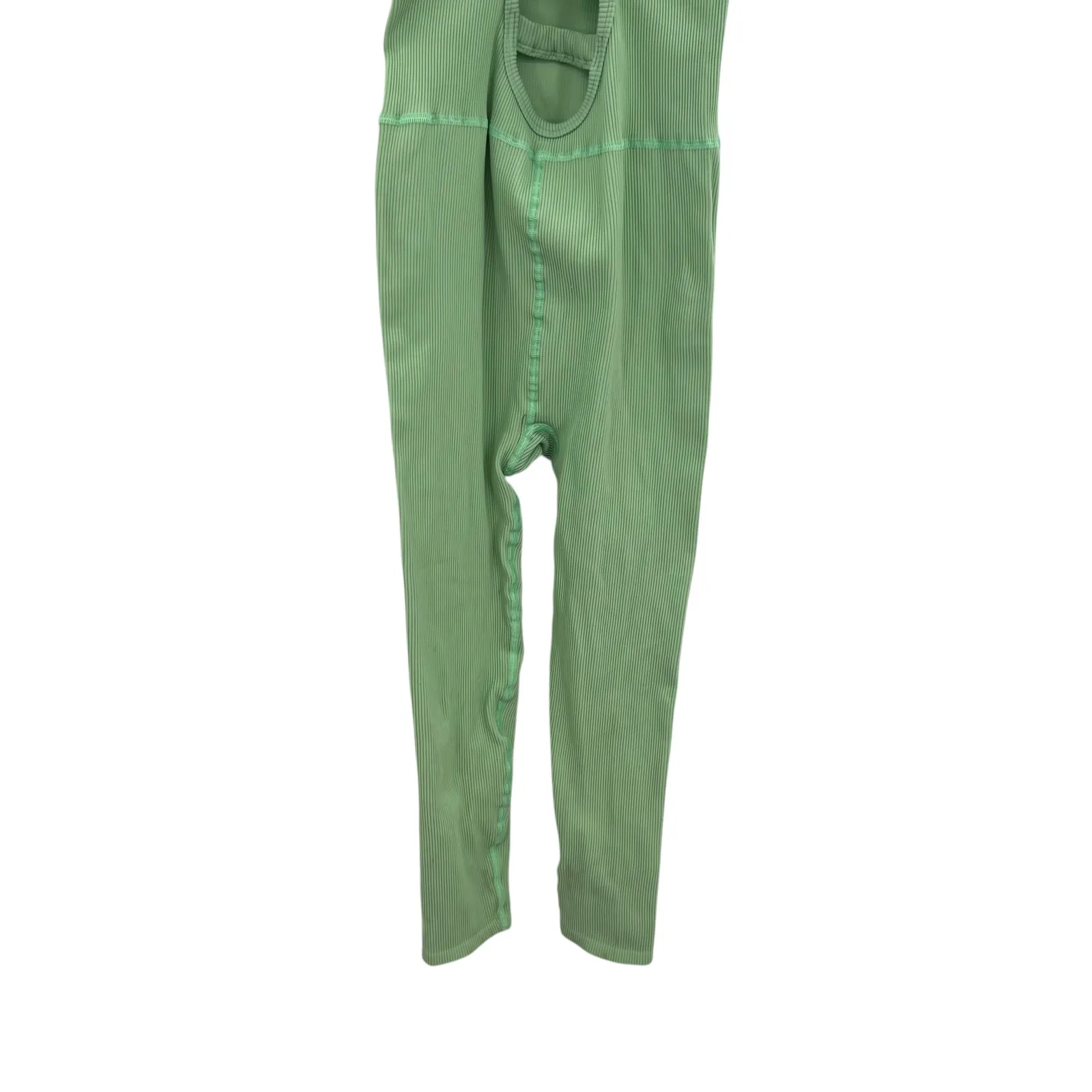 Free People‎ Free Throw Onesie Jumpsuit Ribbed Seamless Green Size Large - Image 12