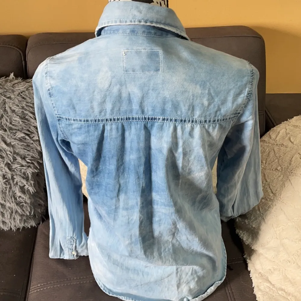 AÉROPOSTALE EIGHTY-SEVEN Blue Button Down Shirt S - Image 5