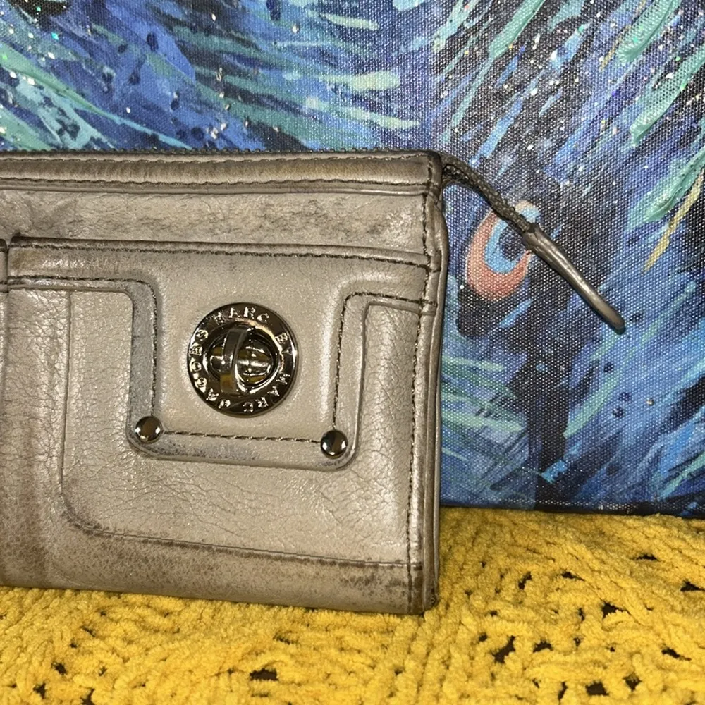 Beige Pebbled Leather Long Wallet - Image 4