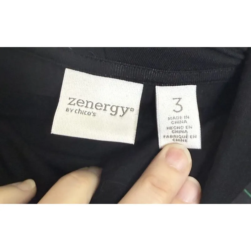 Zenergy Chicos 3 US XL Blouse Top Terri Status Print Long‎ Sleeve Alpine Green - Image 4