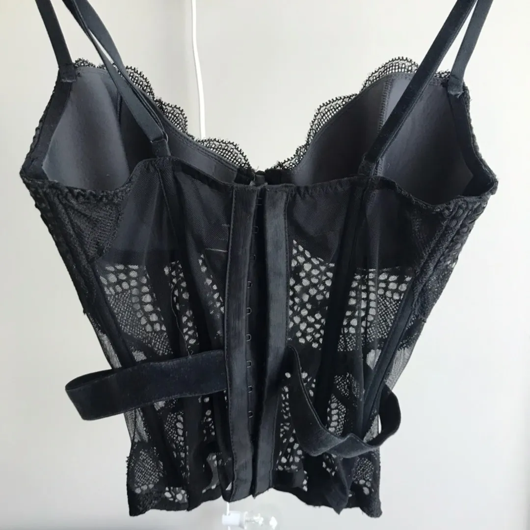 Victoria's Secret Lingerie Bodice Top Black Size XS - Image 3
