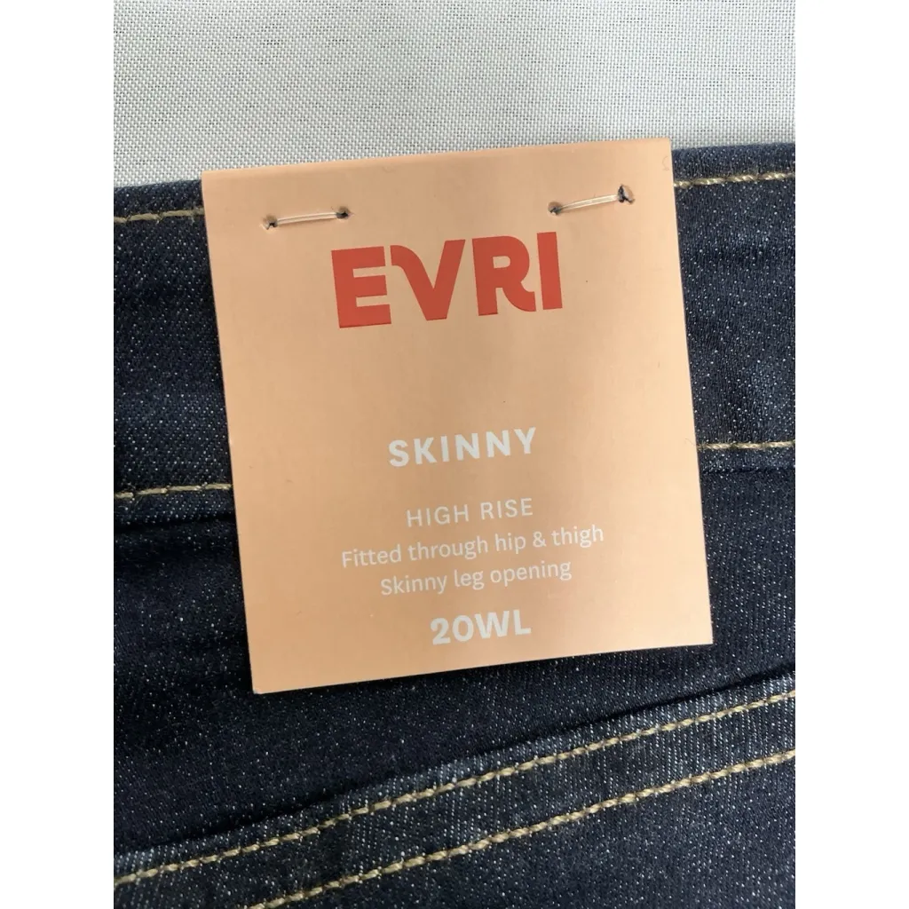 Womans New EVRI Blue Jeans 20 WL Skinny 0056/O - Image 3