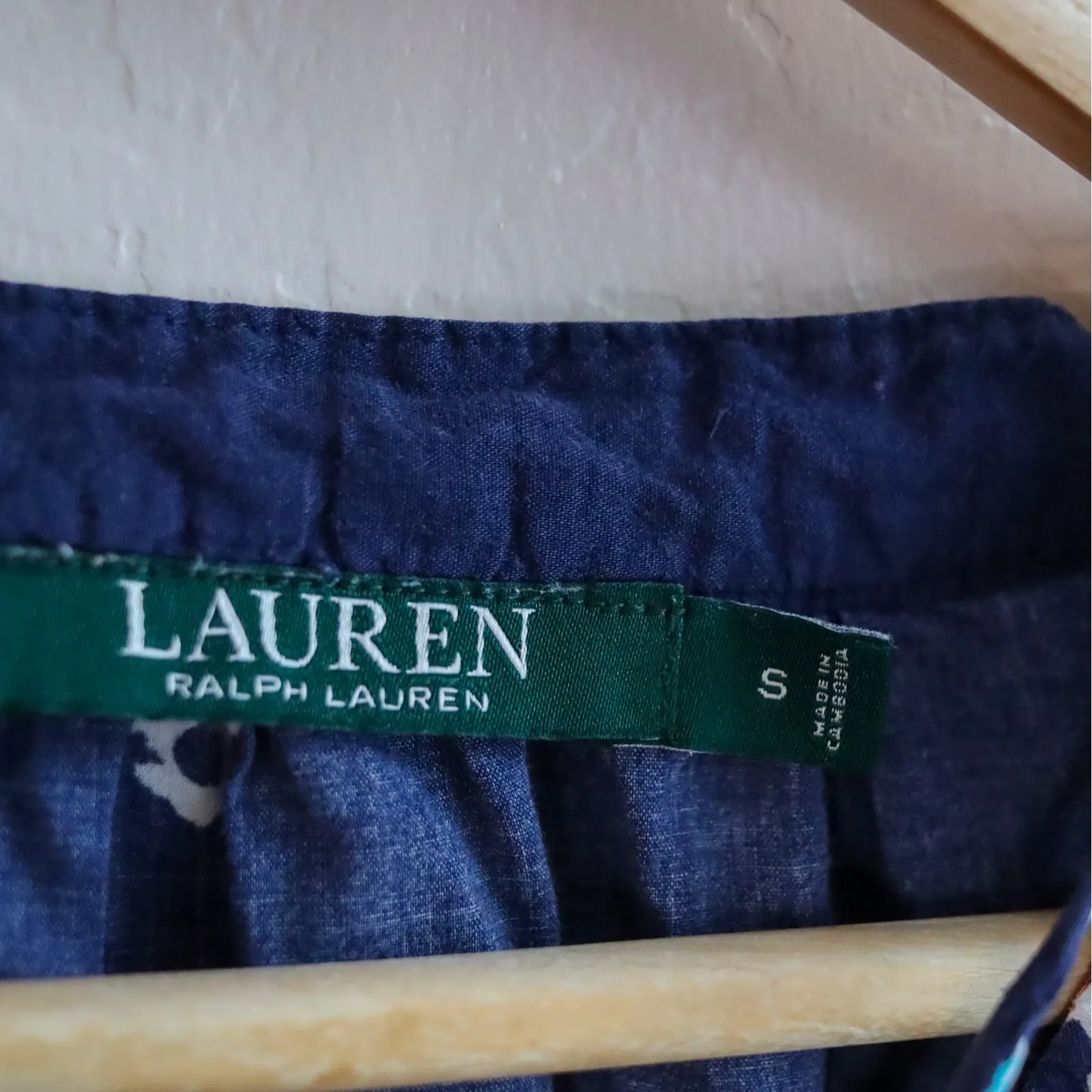 Lauren Ralph Lauren Floral Paisley Print Poplin Dress Tie Long‎ Sleeve Size S - Image 5