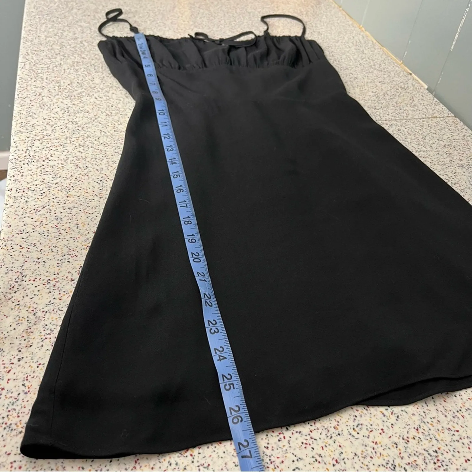 Aritzia Sunday Best Delilah Mini Dress Black Viscose Peasant Top Women’s XS - Image 10