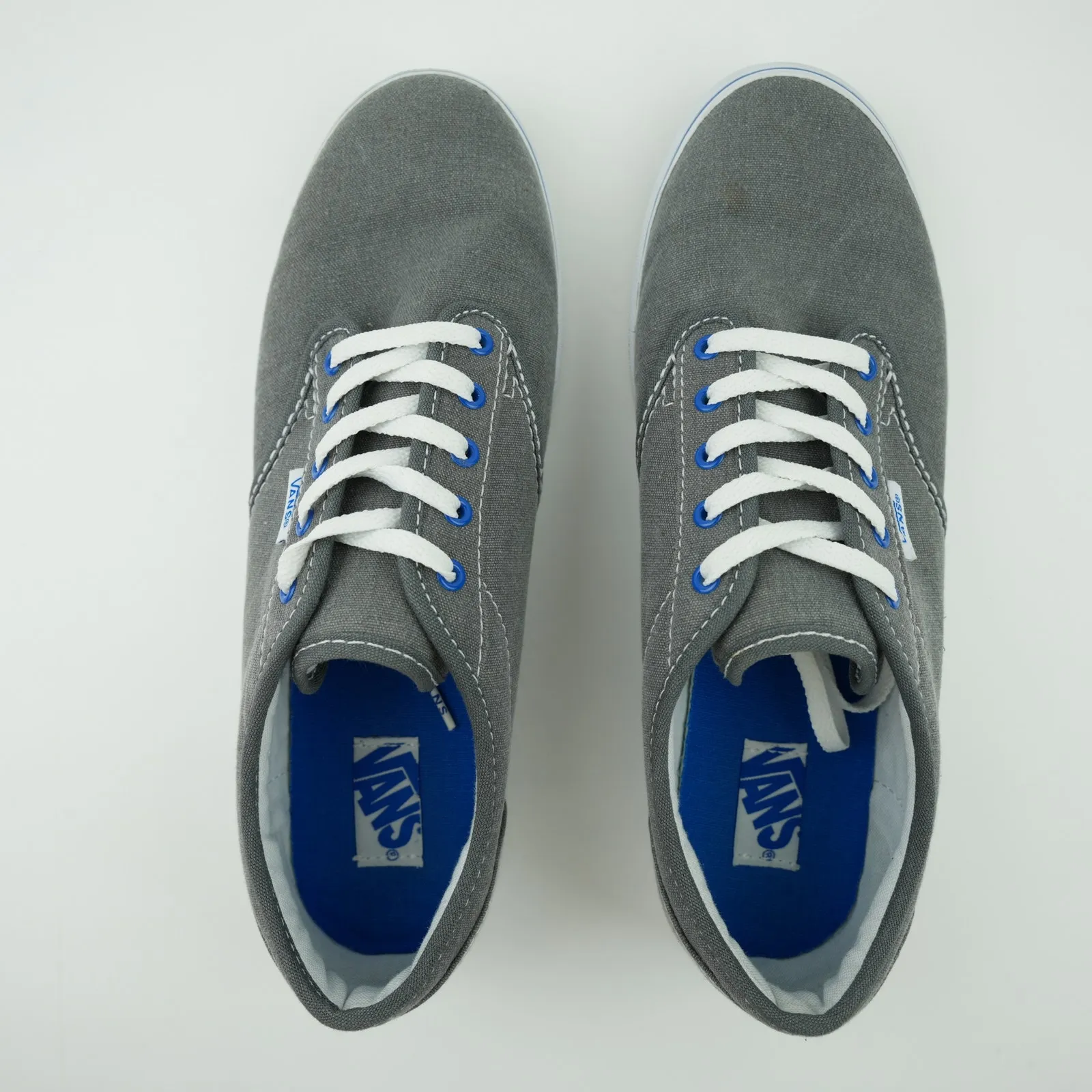 Vans Shoes Womens 7.5 M Grey Blue Atwood Low Tops Canvas Sneakers Lightly Worn - Image 6
