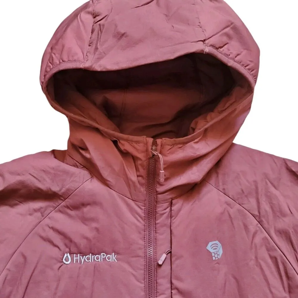 Mountain Hardwear Jacket Women Large Kor Strata(?) Insulated Hooded Coat Wine - Image 2