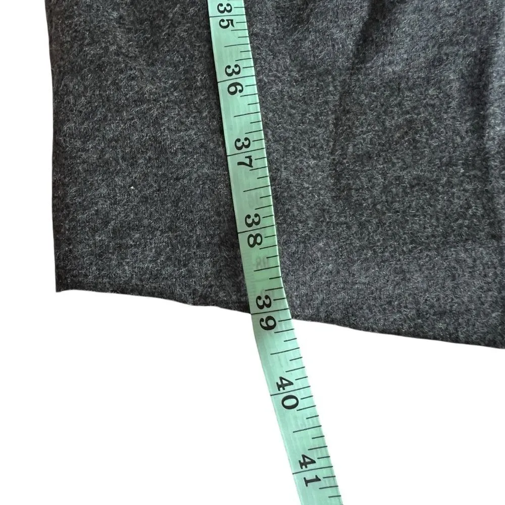 Helmut Lang Sonar Wool Gray Asymmetric Cowl Neck Fitted Sleeveless Dress S - Image 10