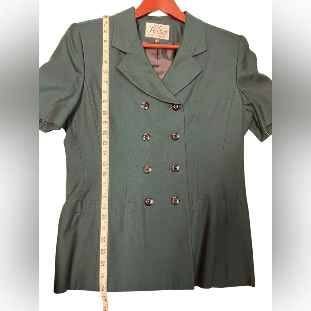 Le Suit Vintage 2Piece Pant Suit Double Breasted High Waist Rayon Womens size 10 - Image 16