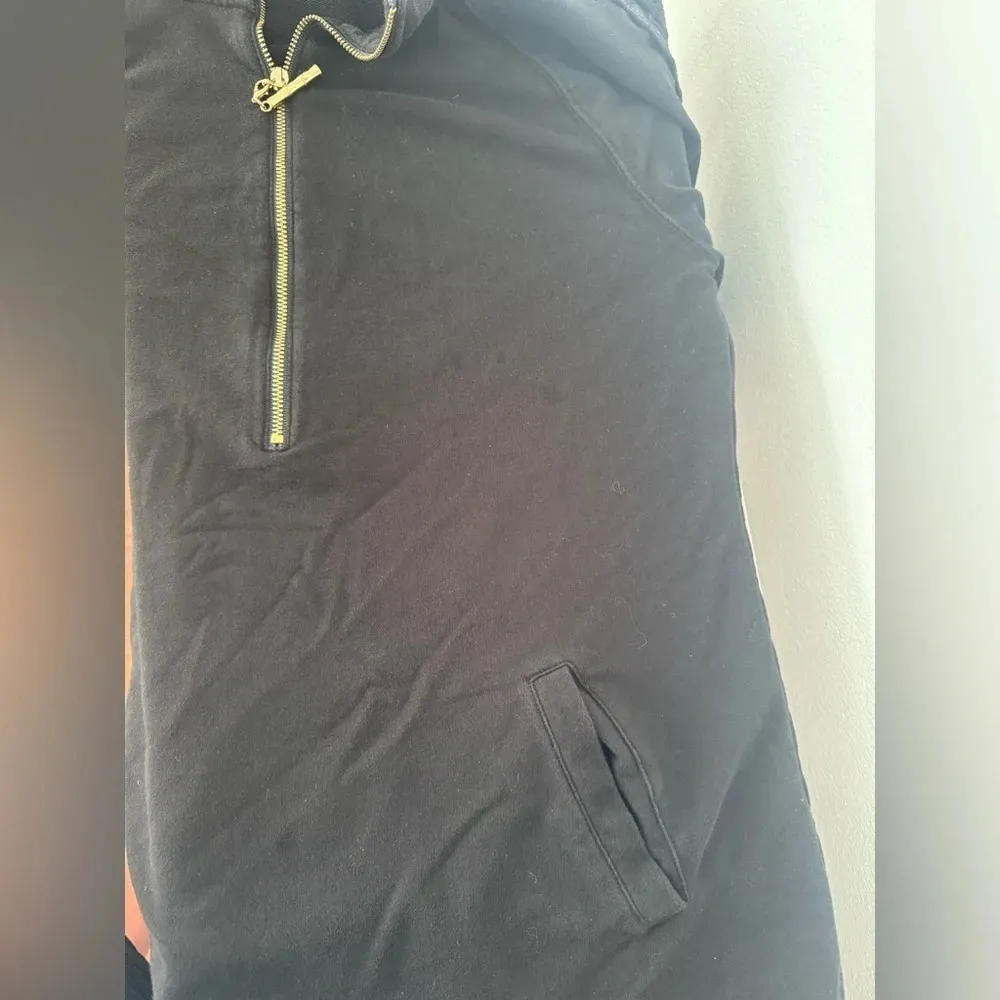 Lilly Pulitzer Skipper Popover Dress Lace Long Sleeves Onyx Size Medium Half Zip - Image 5