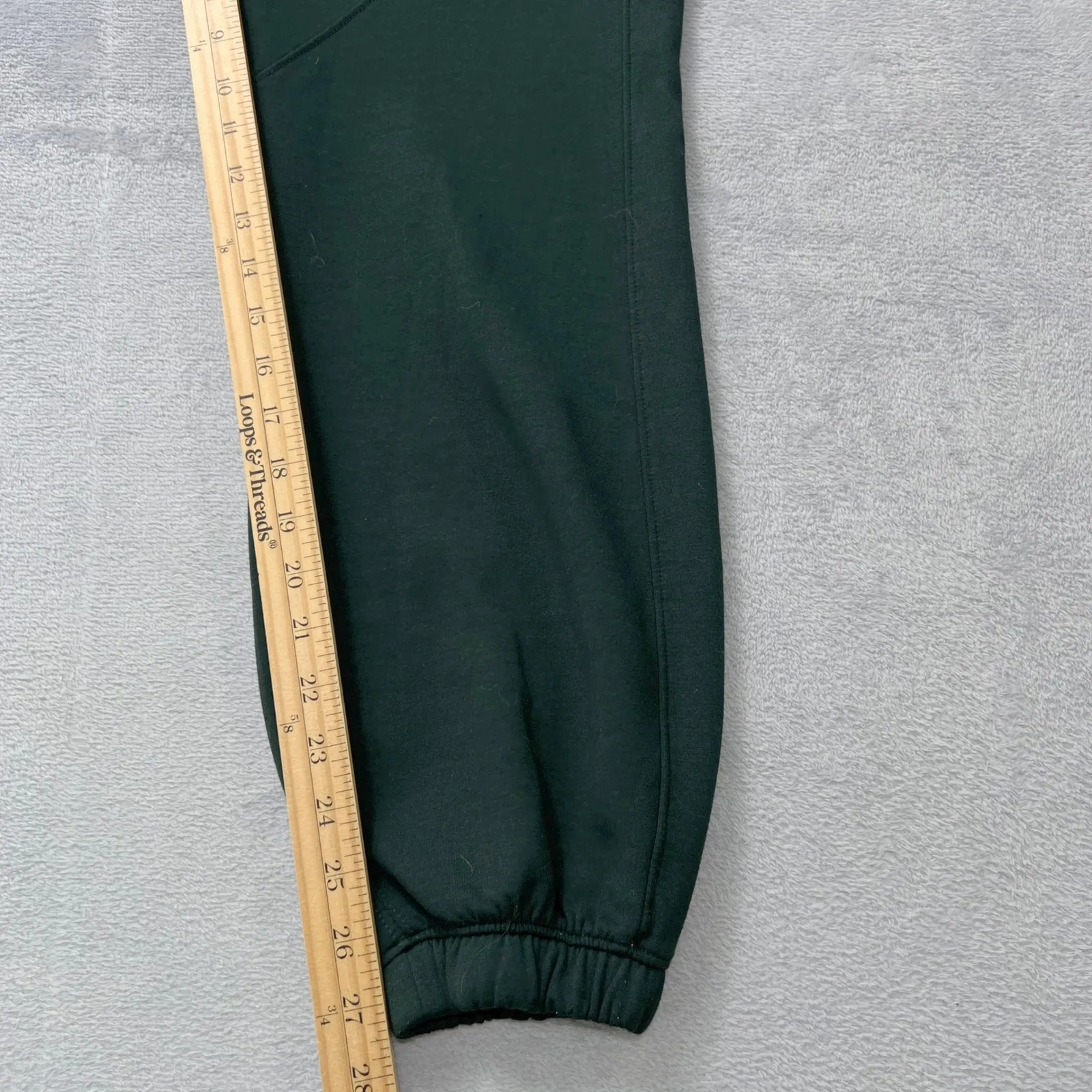 YPB by Chico's Women's Black neoKNIT Jogger Pants Size Small High Waist Pull On Green - Image 6