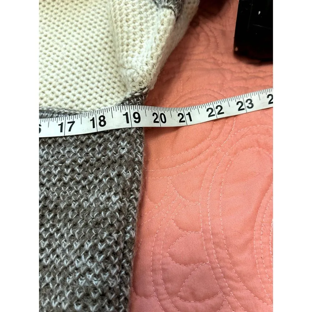 Women’s Color Block Netted Texture Pullover Sweater Black Size Small - Image 5