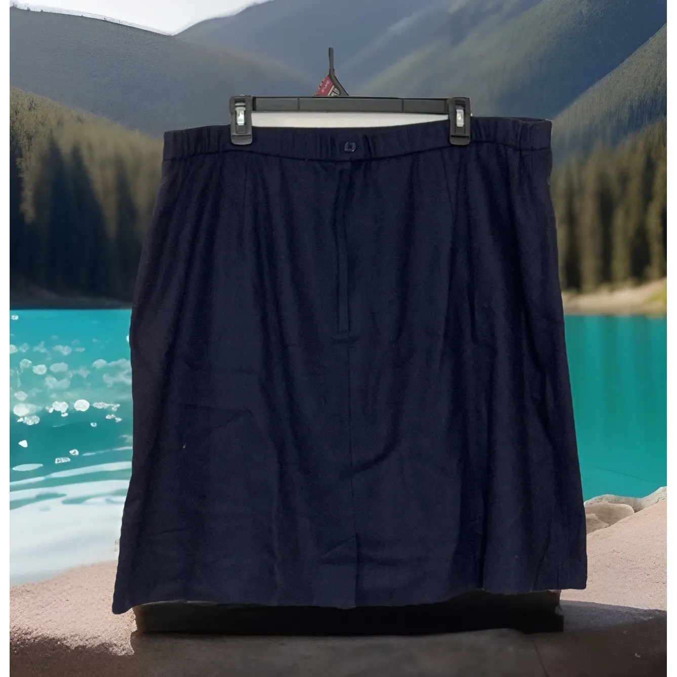 VTG 80s Koret Career Womens Sz24W 100% WOOL ILGWUnion Made USA Pleated Deadstock Size 24W - Image 5