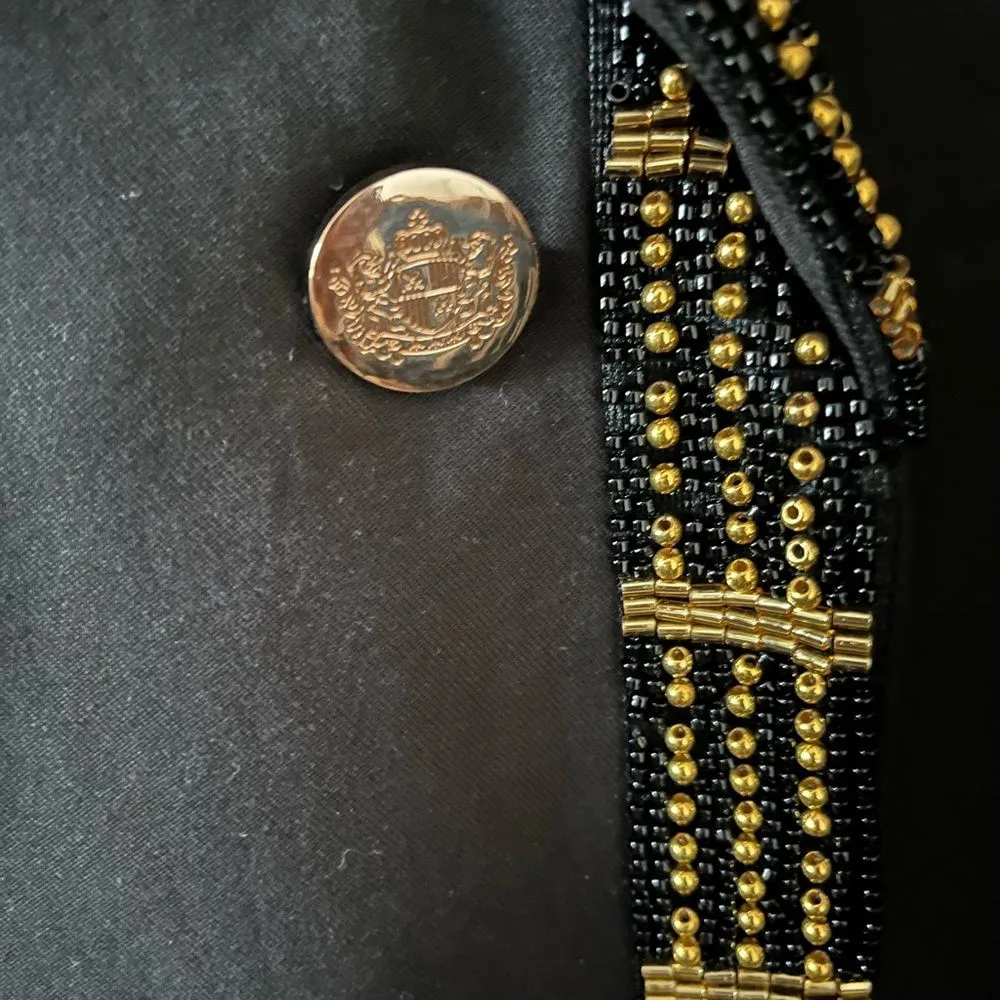 Womens British Steampunk blazer S blackembellished military steampunk Victorian Black - Image 4