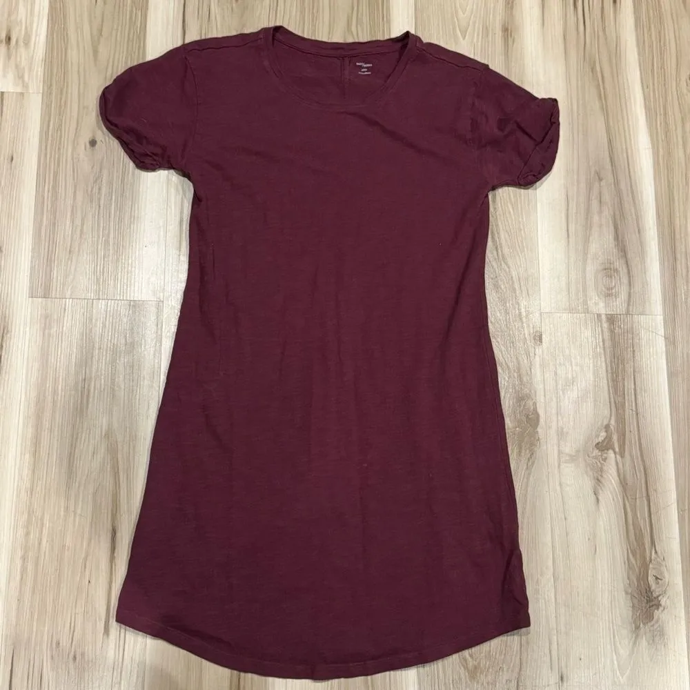Anthropologie Daily Ritual Maroon Tee Shirt Dress Women’s Small Red - Image 2