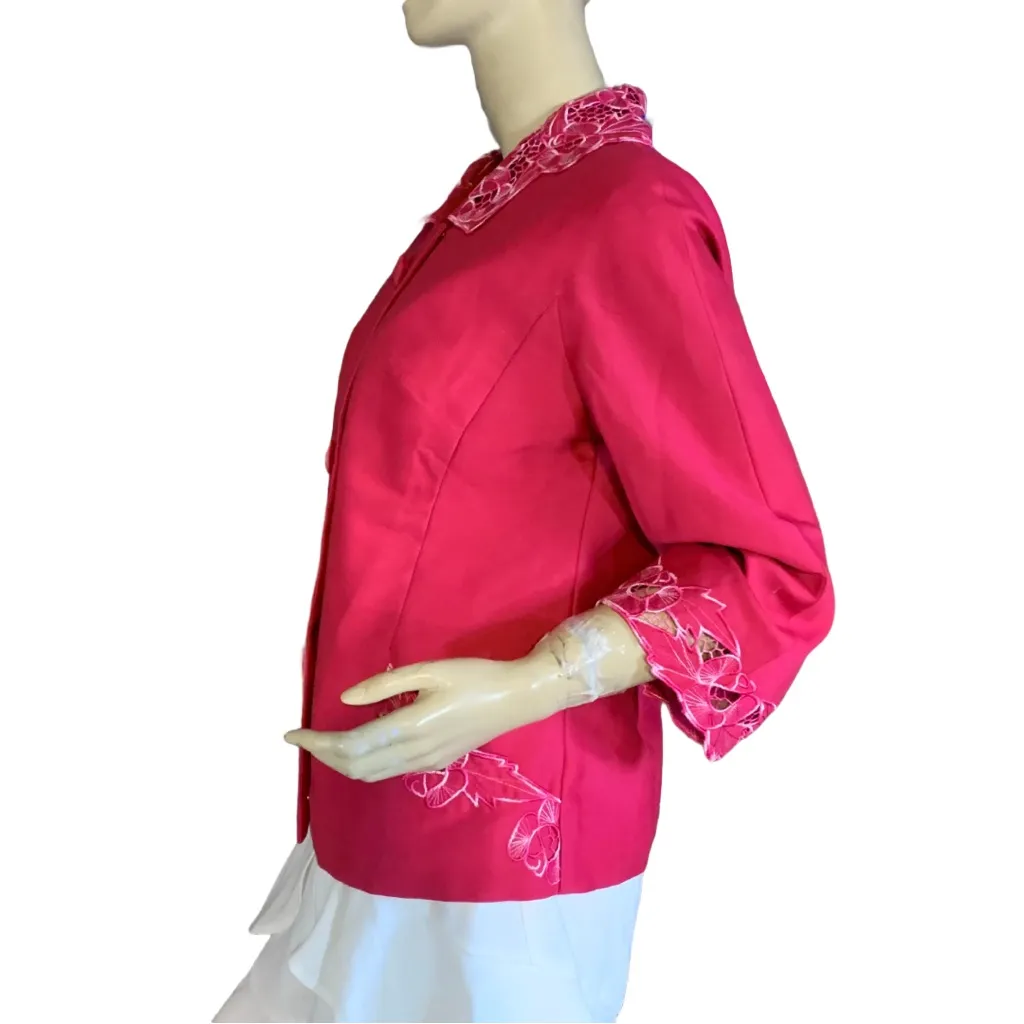 VINTAGE 1960'S DESIGNED EXCLUSIVELY BY LIZAS PINK & WHITE JACKET (M) Size M - Image 5