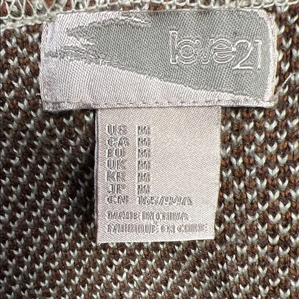 Love 21  Cream and Brown Patterned Blazer - Image 5