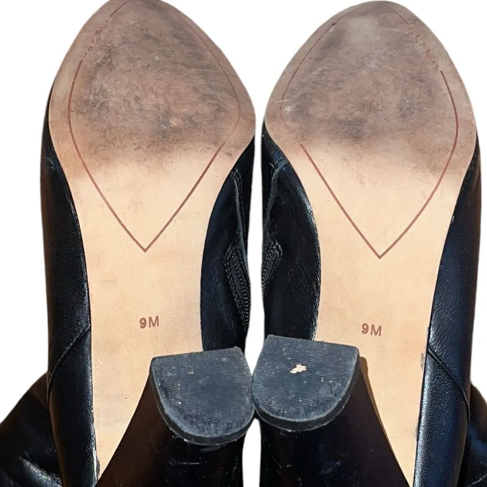 Halogen Black Leather Booties Size 9 M - Image 5
