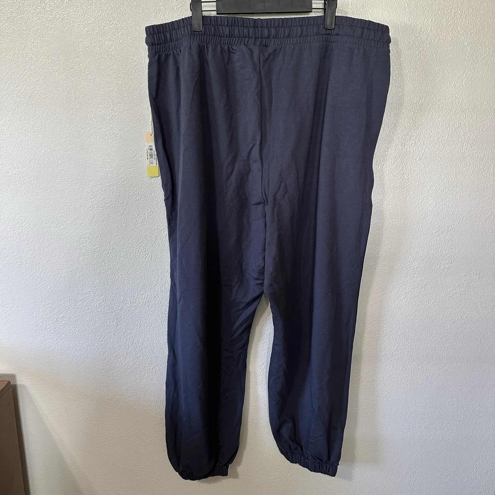 NEW SummerSalt The Mixed Media Jogger Pants Womens Size 2XL Navy Blue Lounge - Image 4