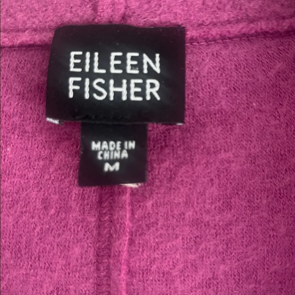 Eileen Fisher Raspberry Purple Pink Wool Blend Blazer size medium - Image 4