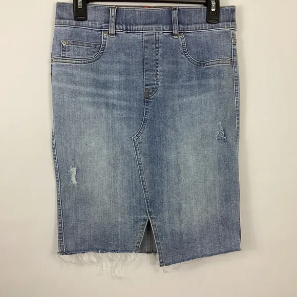 Distressed Denim Skirt Size Small - Image 3
