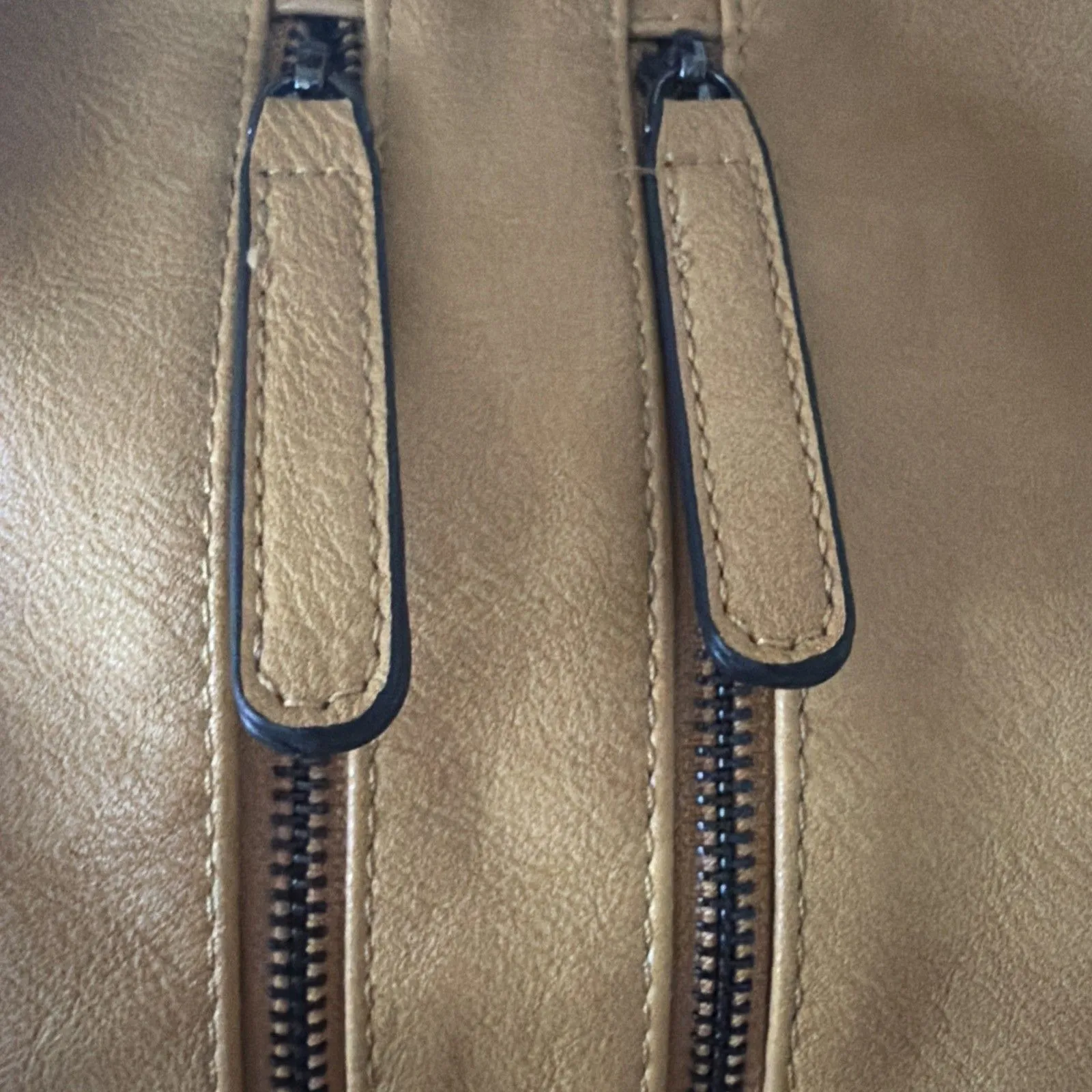 Cluci Mustard Yellow Backpack Faux Leather Preowned - Image 2