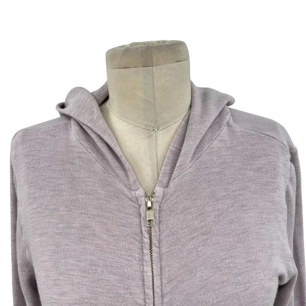 Monrow Classic Supersoft Zip Up Hoody Light Lavender Purple Size Small - Image 2