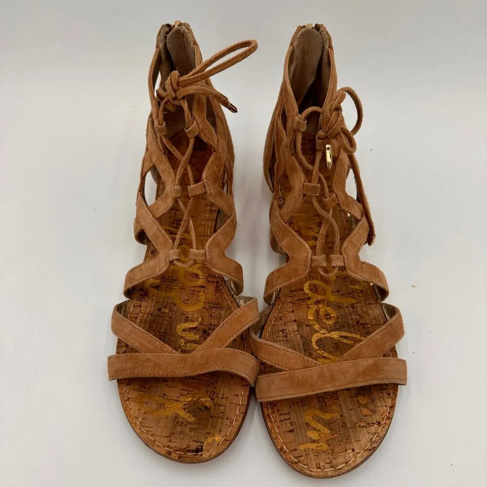 Sam Edelman Dawson Suede Cork Gladiator Sandals Size 9.5 - Image 7