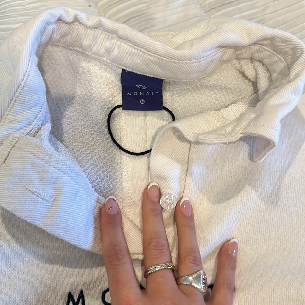 MOVING SALE Monat White Collared Crop Tee Size M - Image 8