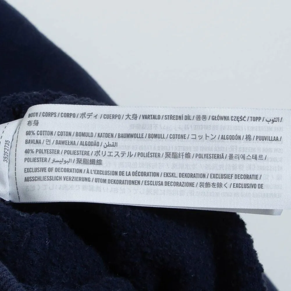 Hollister Womens Navy Blue Pullover Hoodie Sweatshirt Size S Drawstring Fleece - Image 5