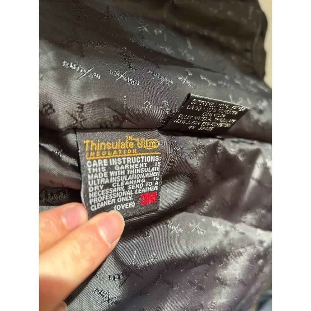 Wilson leather black jacket size large long sleeve classic stylish trendy - Image 4